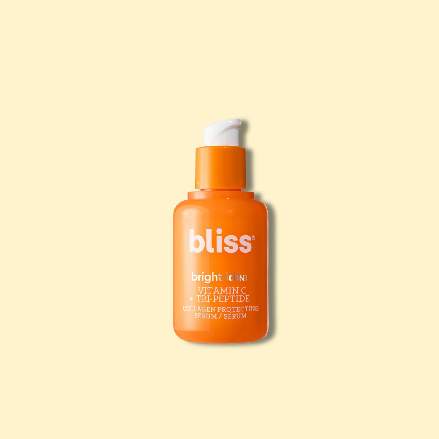 Bliss Bright Idea Vitamin C serum in orange bottle